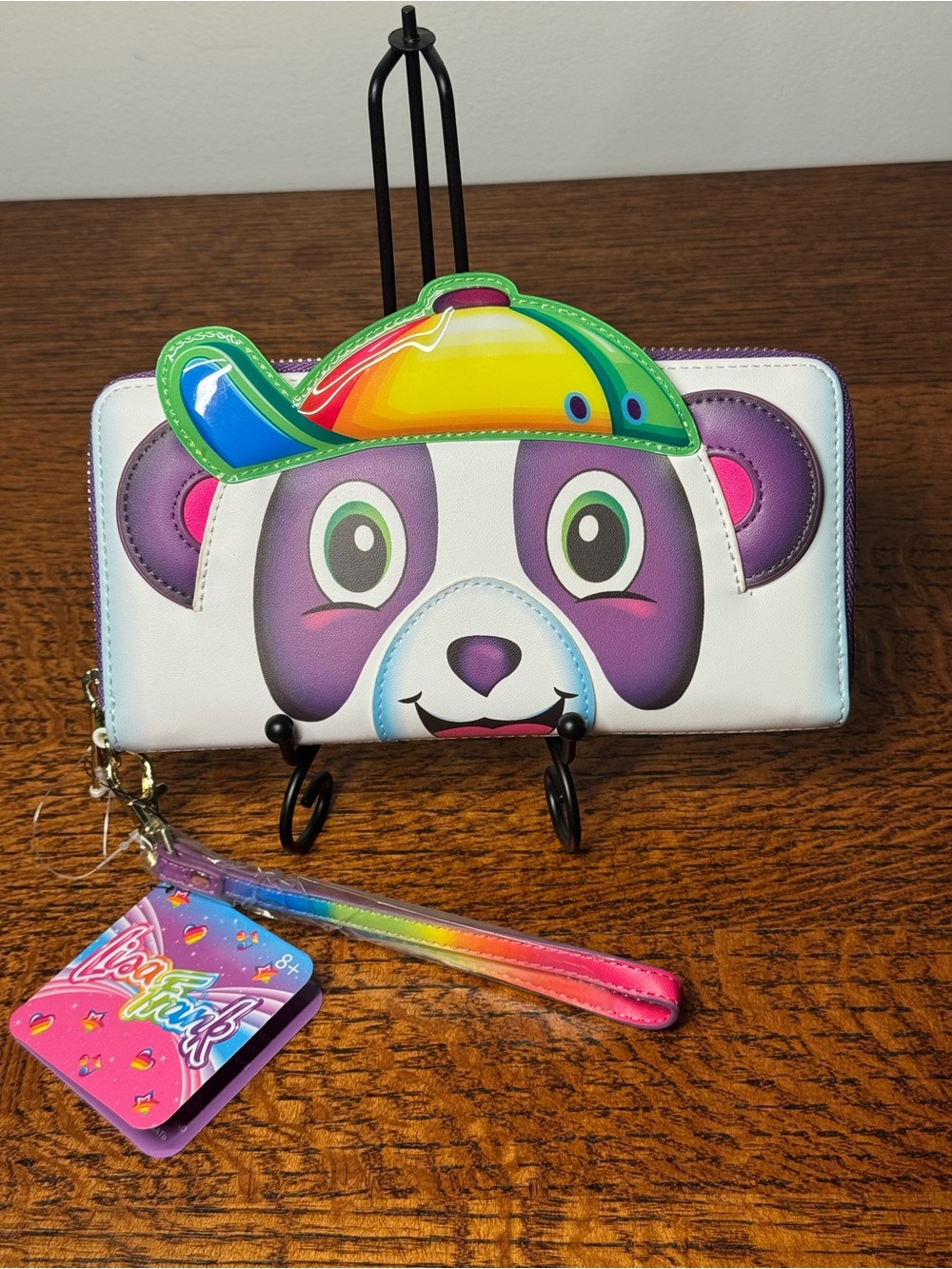 NWT Loungefly x Lisa Frank Panda Painter Cosplay Wristlet Wallet - Exclusive